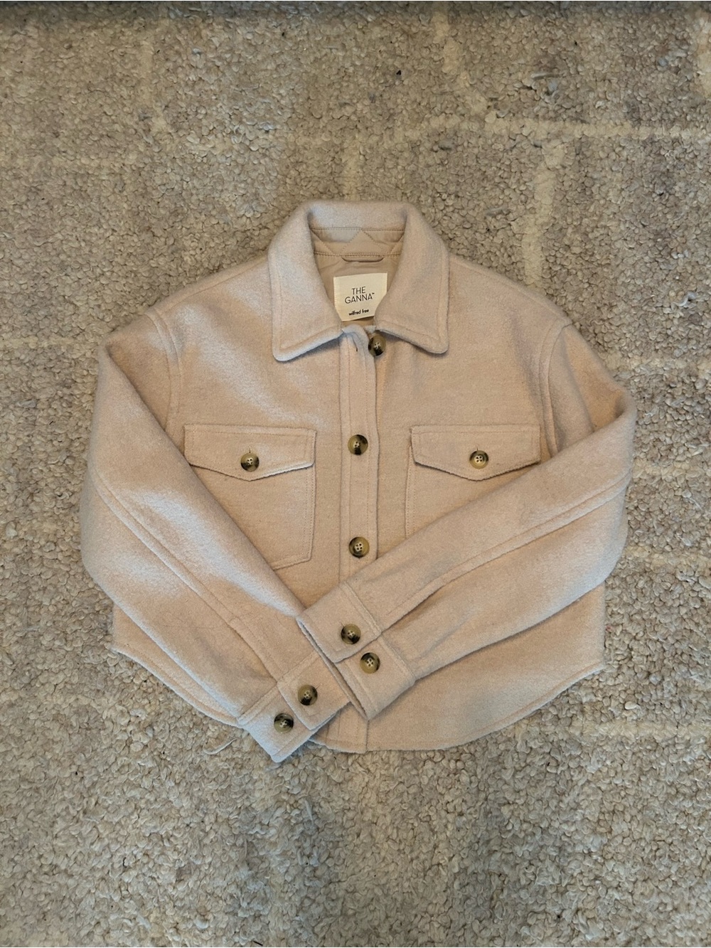 Aritzia Wilfred Free The Ganna Cropped Shirt Jacket